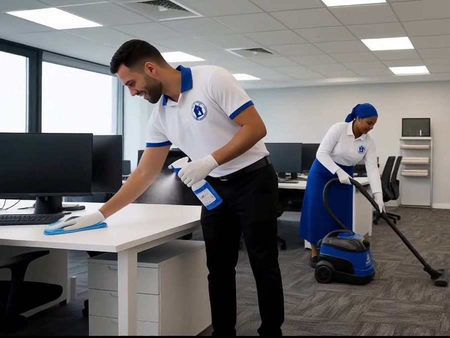 Limpieza de puestos de trabajo en una oficina de Álava